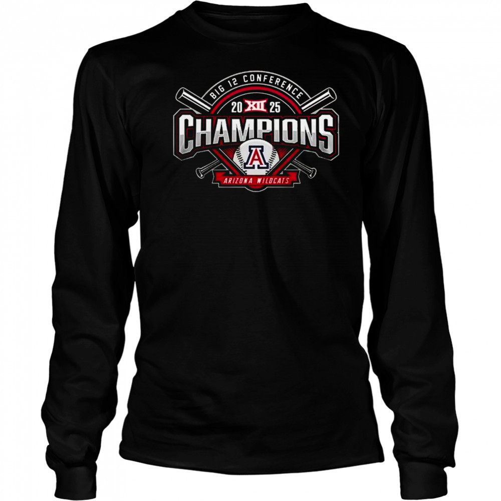Arizona Wildcats Baseball 2025 Big 12 Conference Champions Shirt Long Sleeved