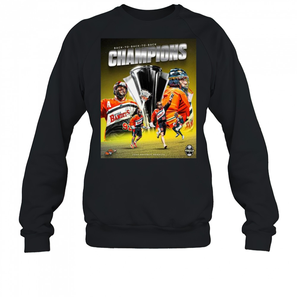 Back-To-Back-To-Back Champions 2025 Buffalo Bandits -Three-Peat t-shirt Sweatshirt