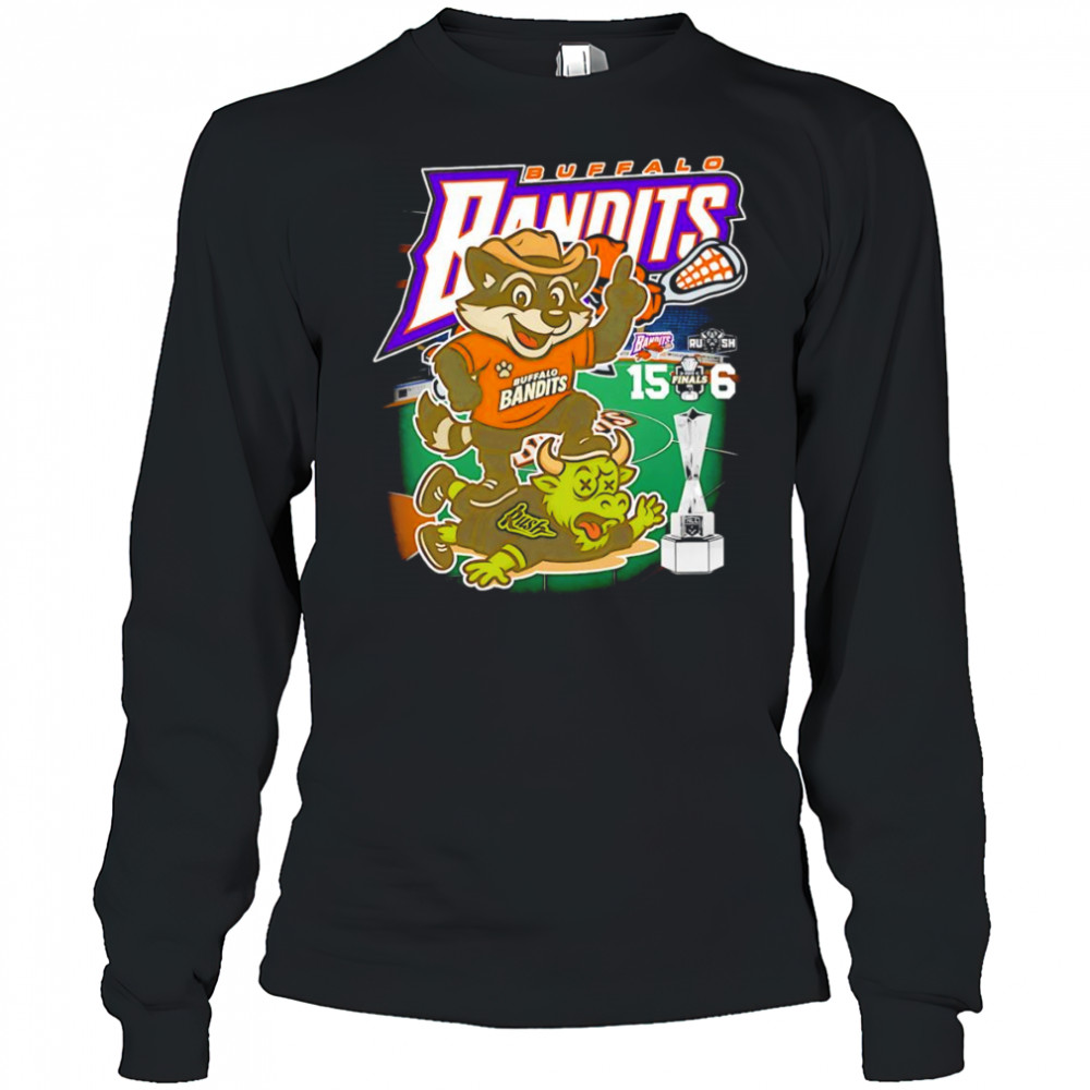 Buffalo Bandits 15 6 Rush mascot shirt Long Sleeved