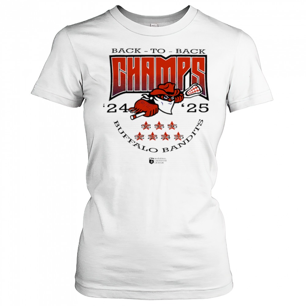 Buffalo Bandits 2025 Back-To-Back NLL Cup Champions shirt Women's T-shirt