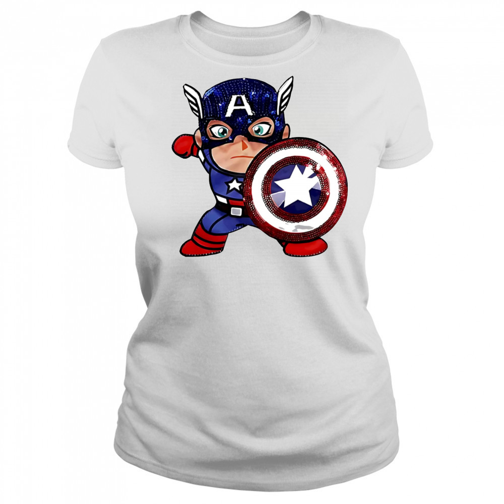 Captain America funny cartoon shirt Women's T-shirt