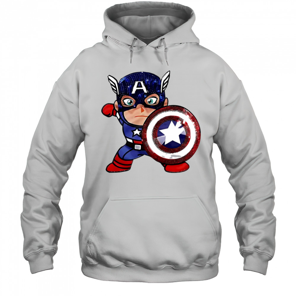 Captain America funny cartoon shirt Hoodie