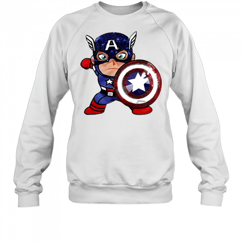 Captain America funny cartoon shirt Sweatshirt