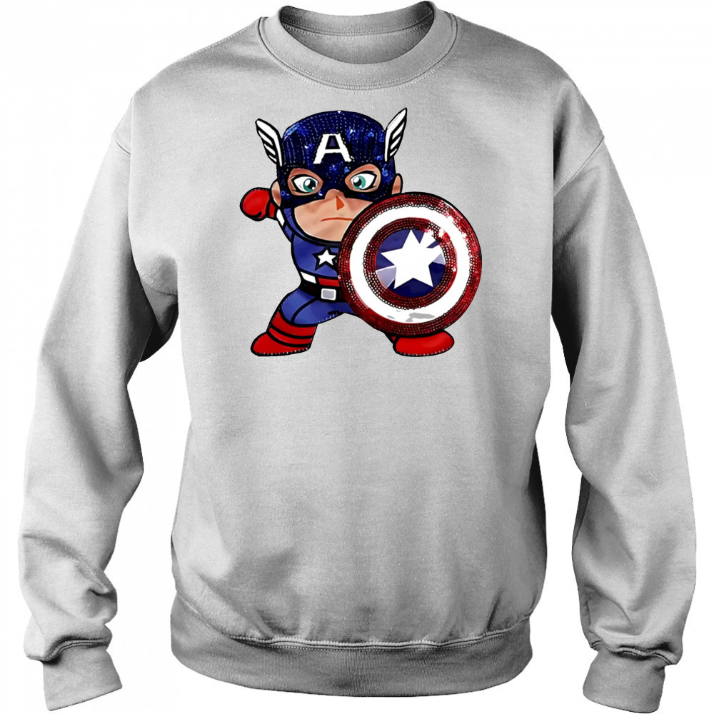 Captain America funny cartoon shirt Hoodie