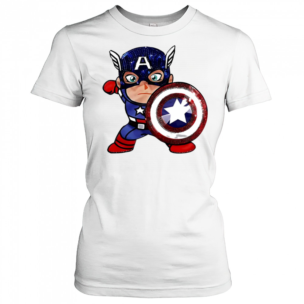 Captain America funny cartoon shirt Women's T-shirt