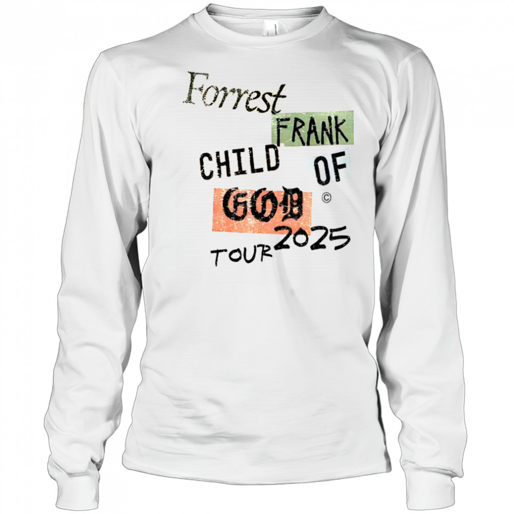 COG Color Block Forrest Frank Child Of God Tour 2025 T-Shirt Long Sleeved