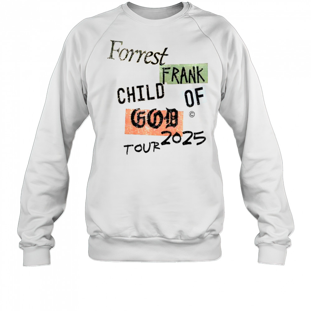 COG Color Block Forrest Frank Child Of God Tour 2025 T-Shirt Sweatshirt