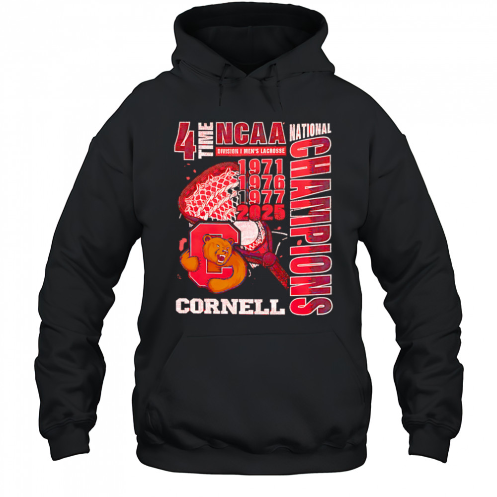 Cornell Big Red 4 time Ncaa National Champions shirt Hoodie