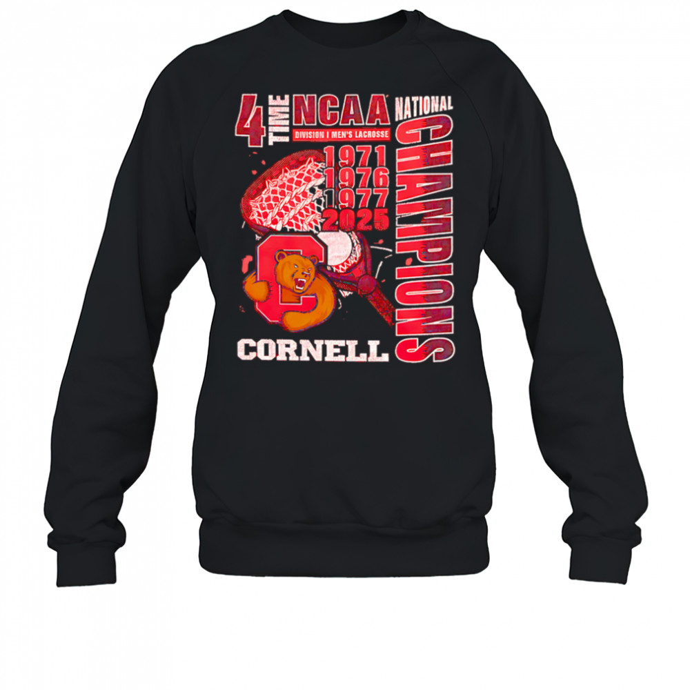 Cornell Big Red 4 time Ncaa National Champions shirt Sweatshirt