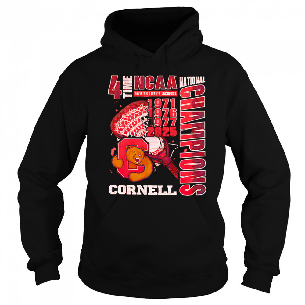 Cornell Big Red 4 time Ncaa National Champions shirt Sweatshirt