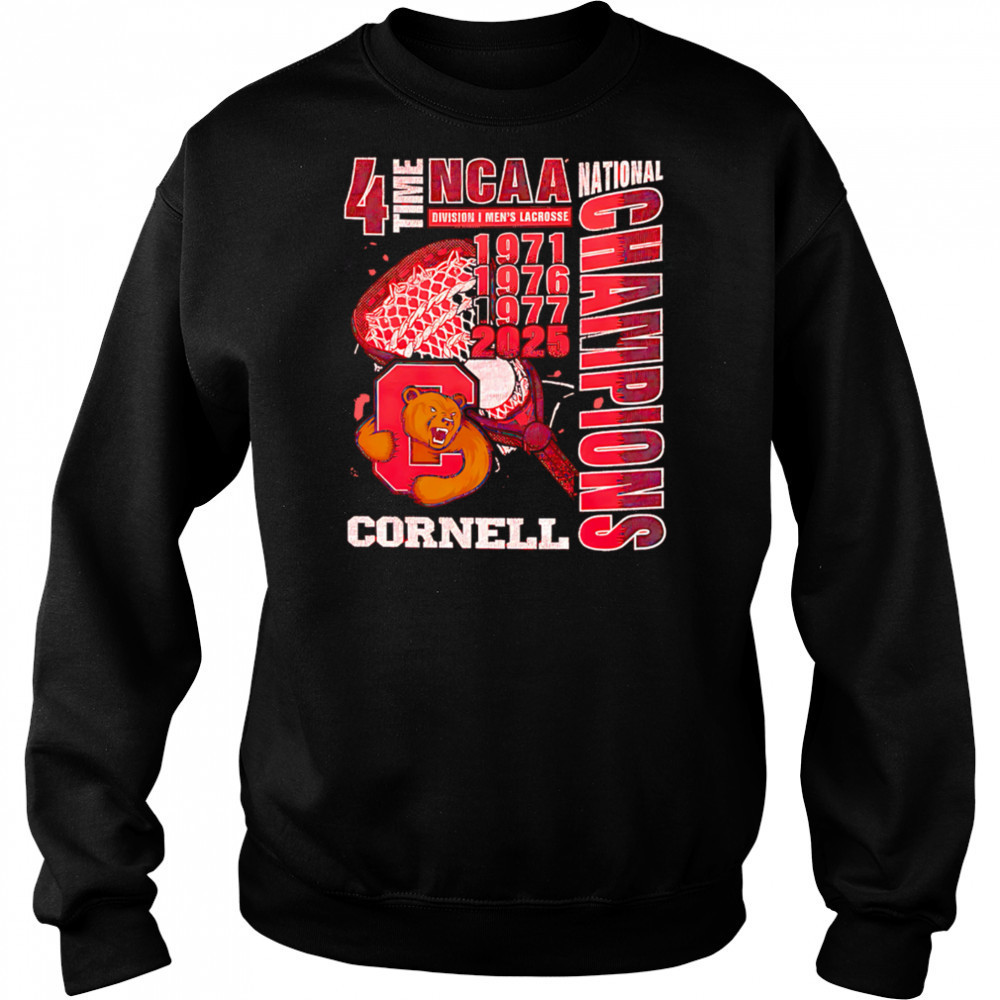 Cornell Big Red 4 time Ncaa National Champions shirt Hoodie