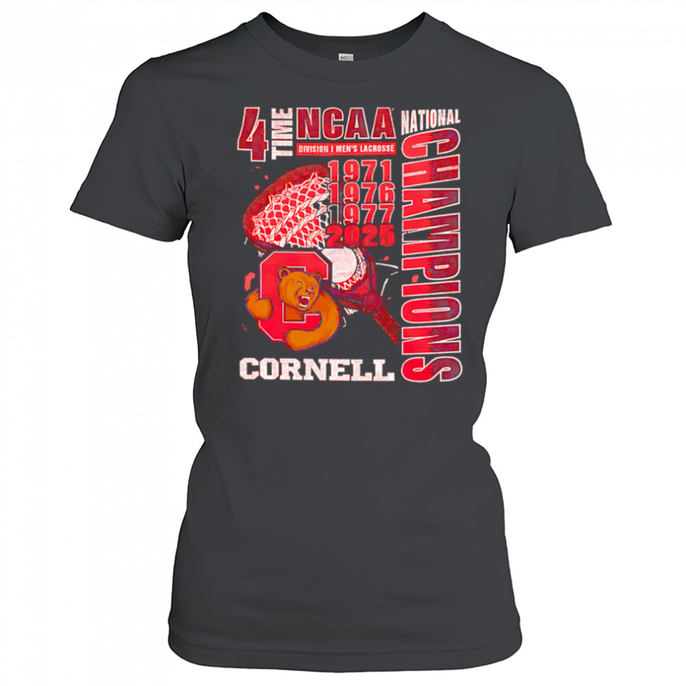 Cornell Big Red 4 time Ncaa National Champions shirt Women's T-shirt