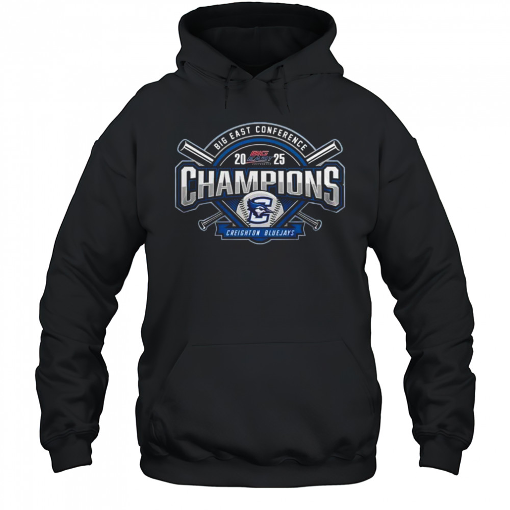 Creighton Bluejays Baseball 2025 Big East Conference Champions Shirt Hoodie