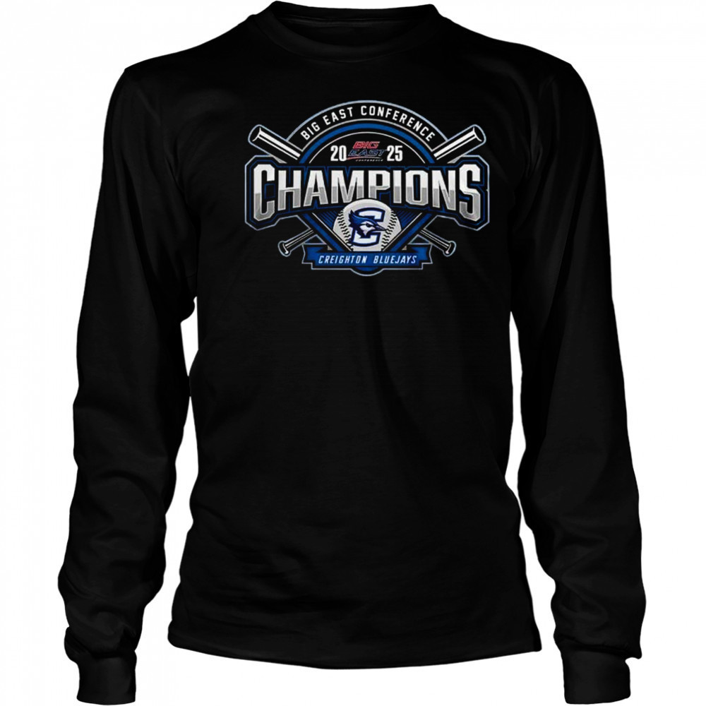 Creighton Bluejays Baseball 2025 Big East Conference Champions Shirt Long Sleeved