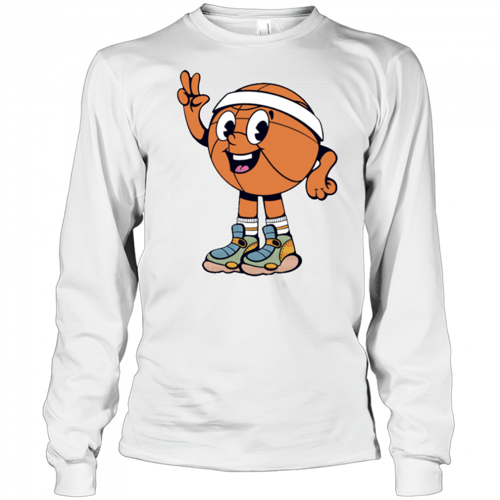 Cute Basketball Peace Sign shirt Long Sleeved