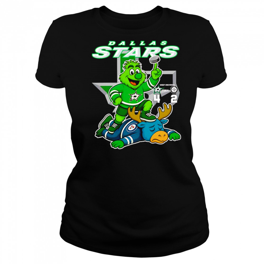 Dallas Stars West 2nd round vs Winnipeg Jets mascot shirt Women's T-shirt