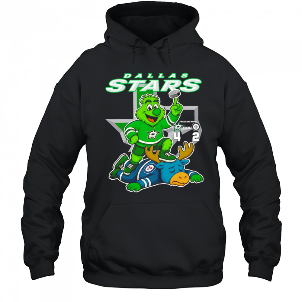 Dallas Stars West 2nd round vs Winnipeg Jets mascot shirt Hoodie
