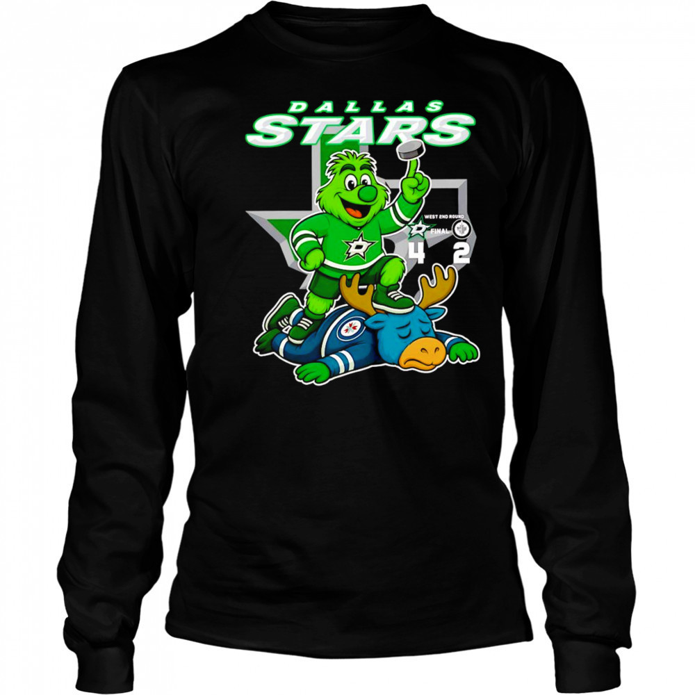 Dallas Stars West 2nd round vs Winnipeg Jets mascot shirt Long Sleeved