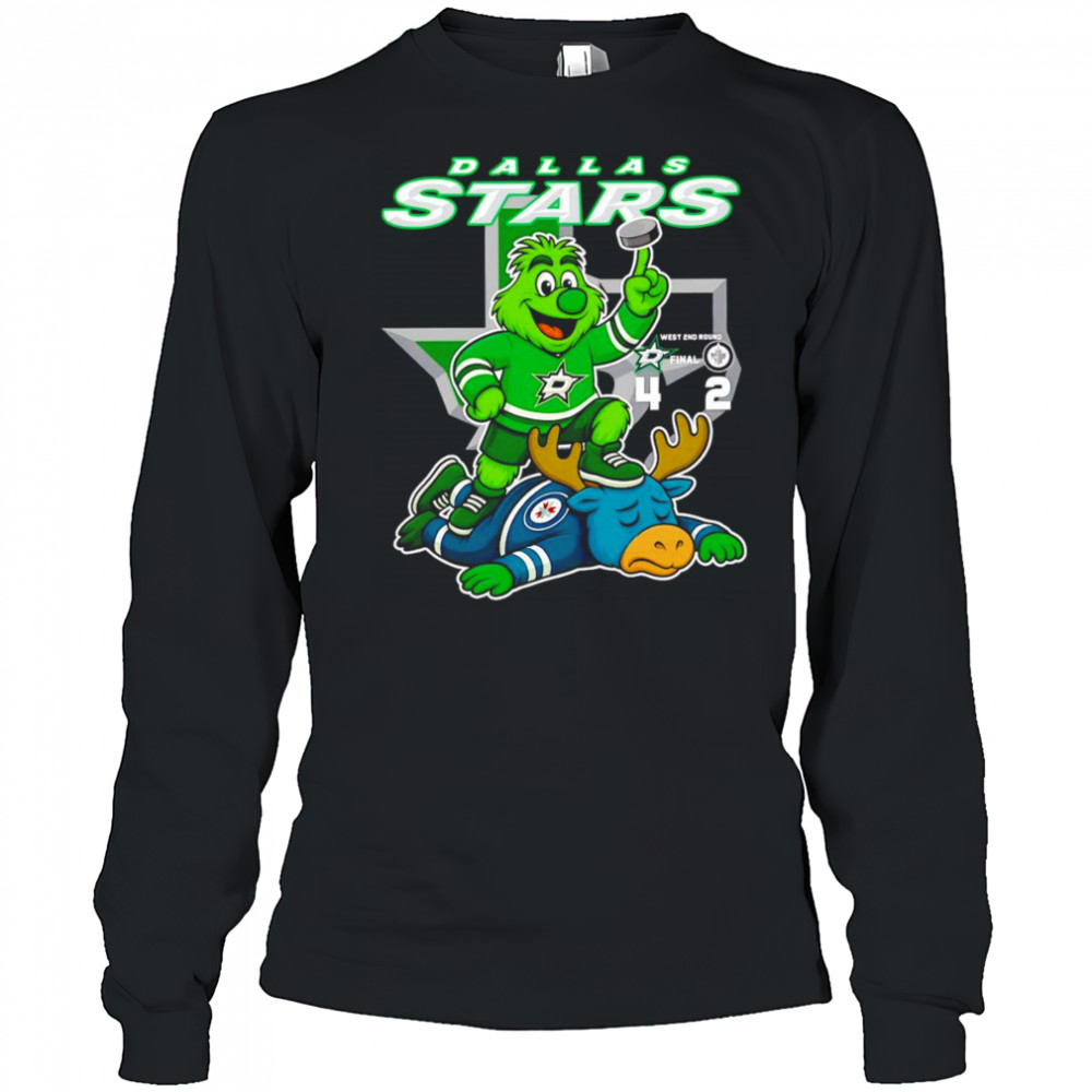Dallas Stars West 2nd round vs Winnipeg Jets mascot shirt Long Sleeved