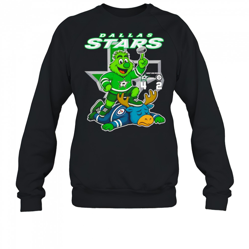 Dallas Stars West 2nd round vs Winnipeg Jets mascot shirt Sweatshirt
