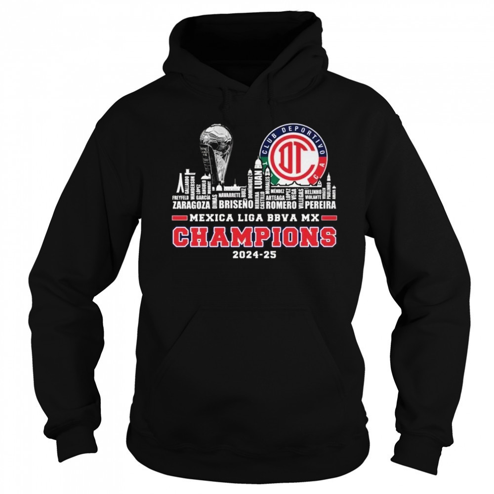 Deportivo Toluca F.C Mexica Liga Bbva Mx Champions 2024-25 SKyline Shirt Sweatshirt