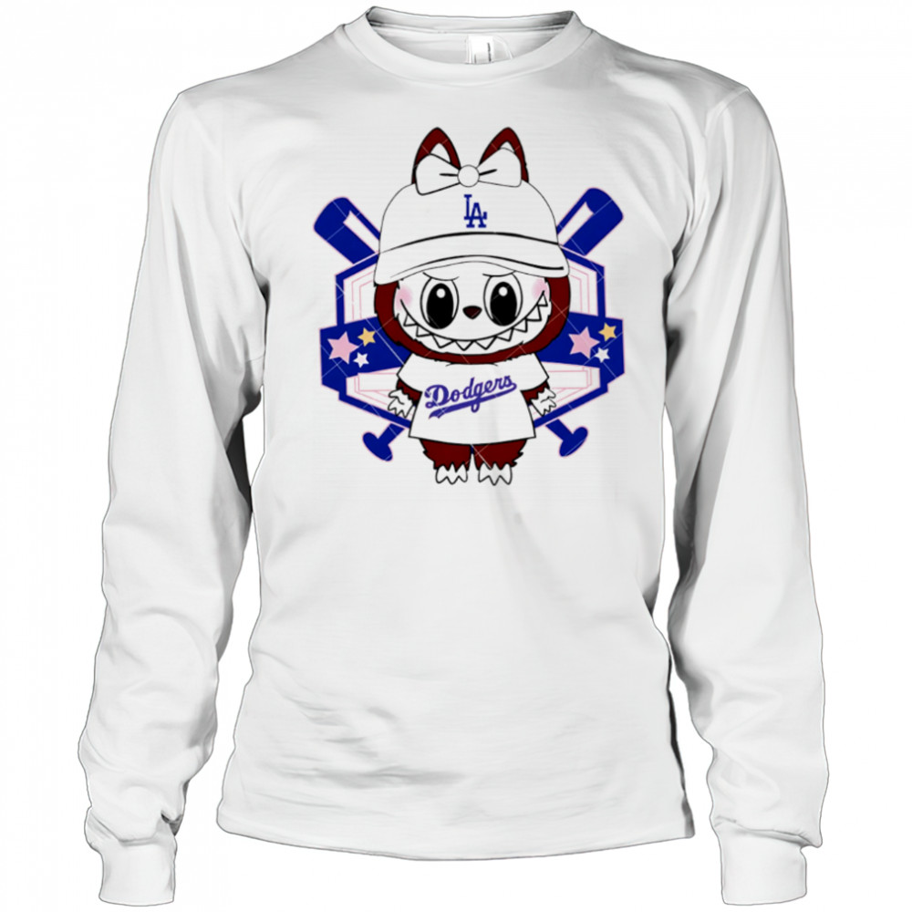 Dodgers Baseball Labubu Mascot Labubu LA Dodgers shirt Long Sleeved