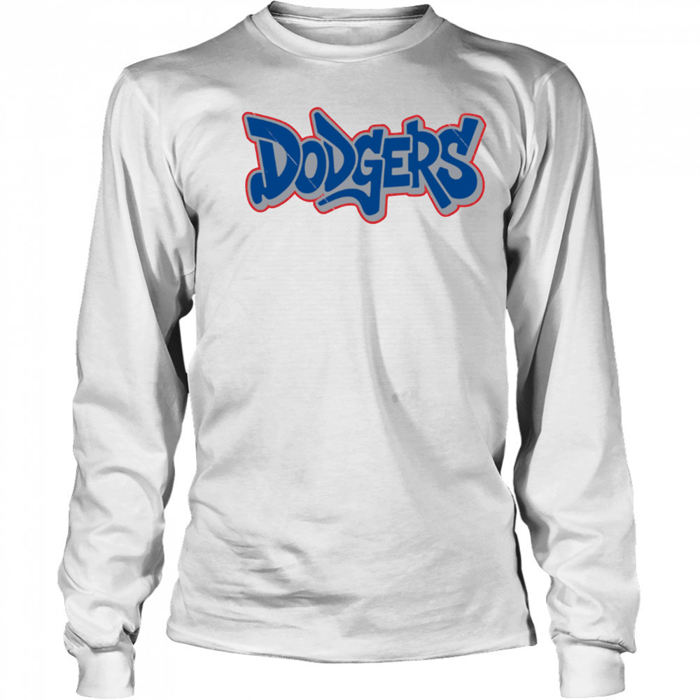 Dodgers Graffiti Logo Los Angeles Dodger Baseball shirt Long Sleeved