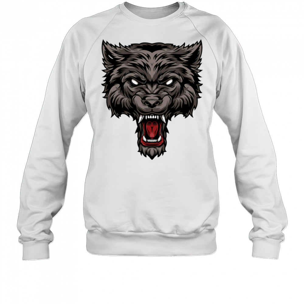 Ferocious Wolf Illustration Head shirt Sweatshirt