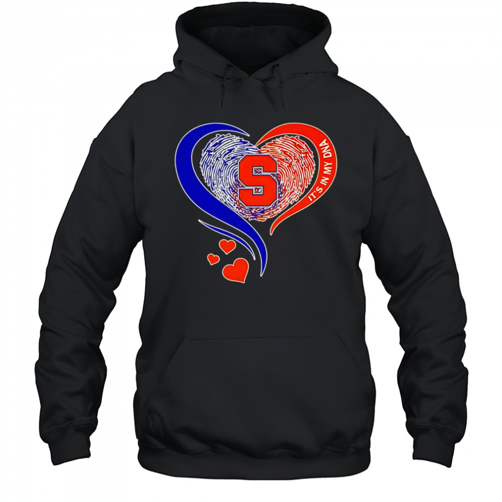 Fingerprint heart it’s in my DNA Syracuse Orange shirt Hoodie