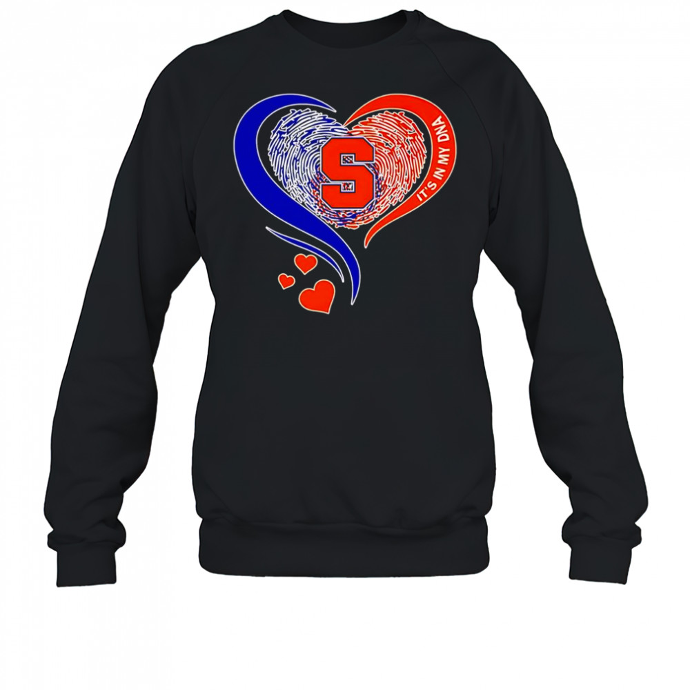 Fingerprint heart it’s in my DNA Syracuse Orange shirt Sweatshirt
