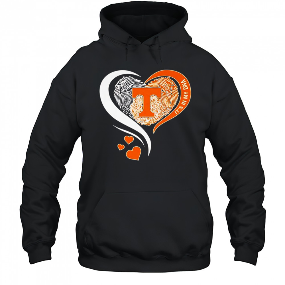 Fingerprint heart it’s in my DNA Tennessee Volunteers shirt Hoodie