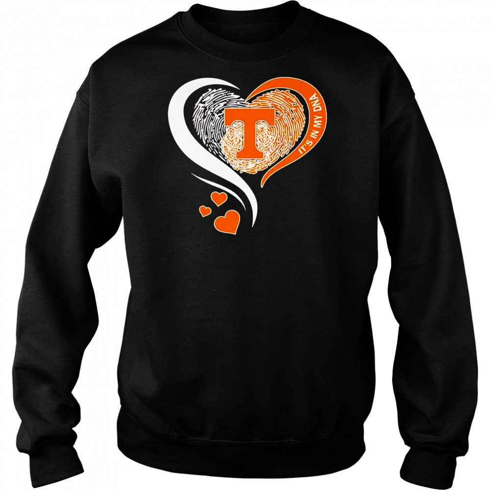 Fingerprint heart it’s in my DNA Tennessee Volunteers shirt Hoodie