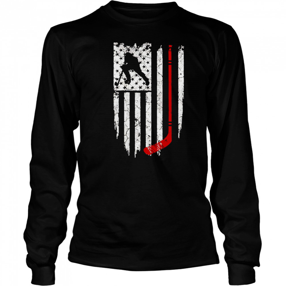Flag Hockey retro shirt Long Sleeved