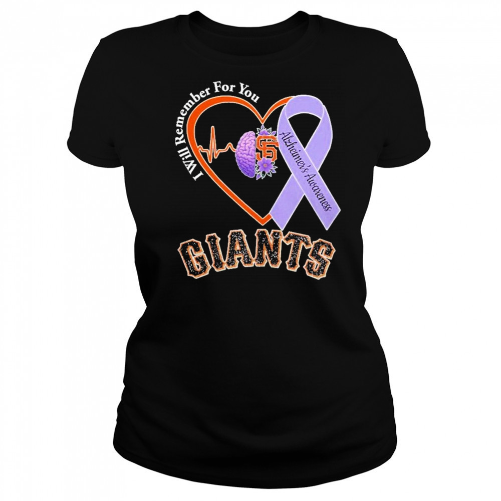 Giants I Will Remember For You Alzheiner’s Awarness Shirt Women's T-shirt
