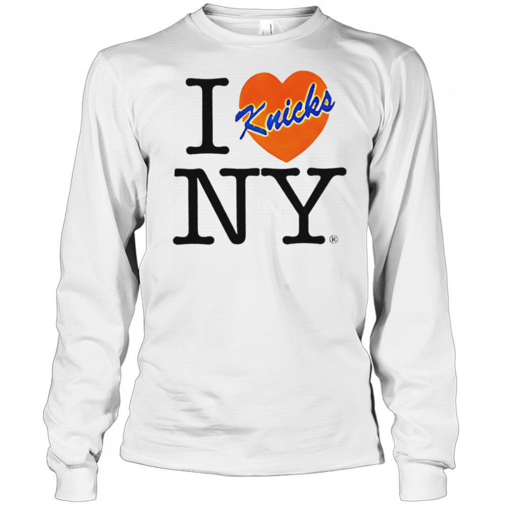 I love NY New York Knicks heart shirt Long Sleeved