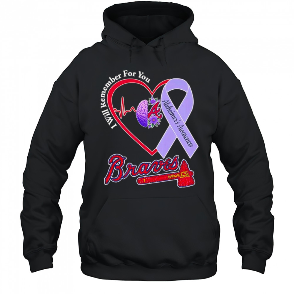 I will remember for you Alzheimer’s Awareness Atlanta Braves shirt Hoodie