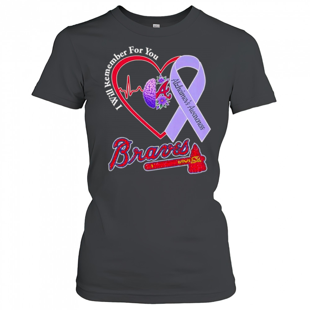 I will remember for you Alzheimer’s Awareness Atlanta Braves shirt Women's T-shirt