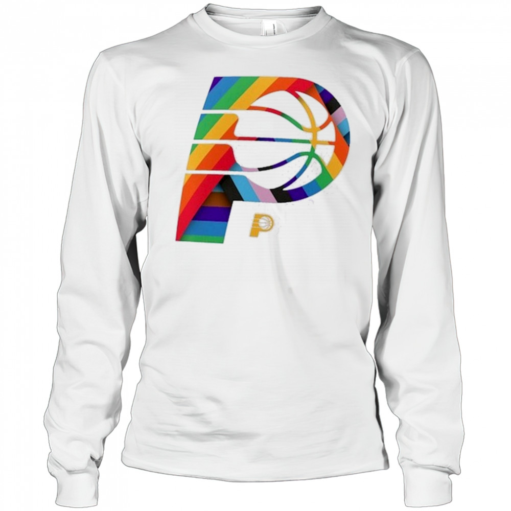 Indiana Pacers Team Logo Pride T-Shirt Long Sleeved