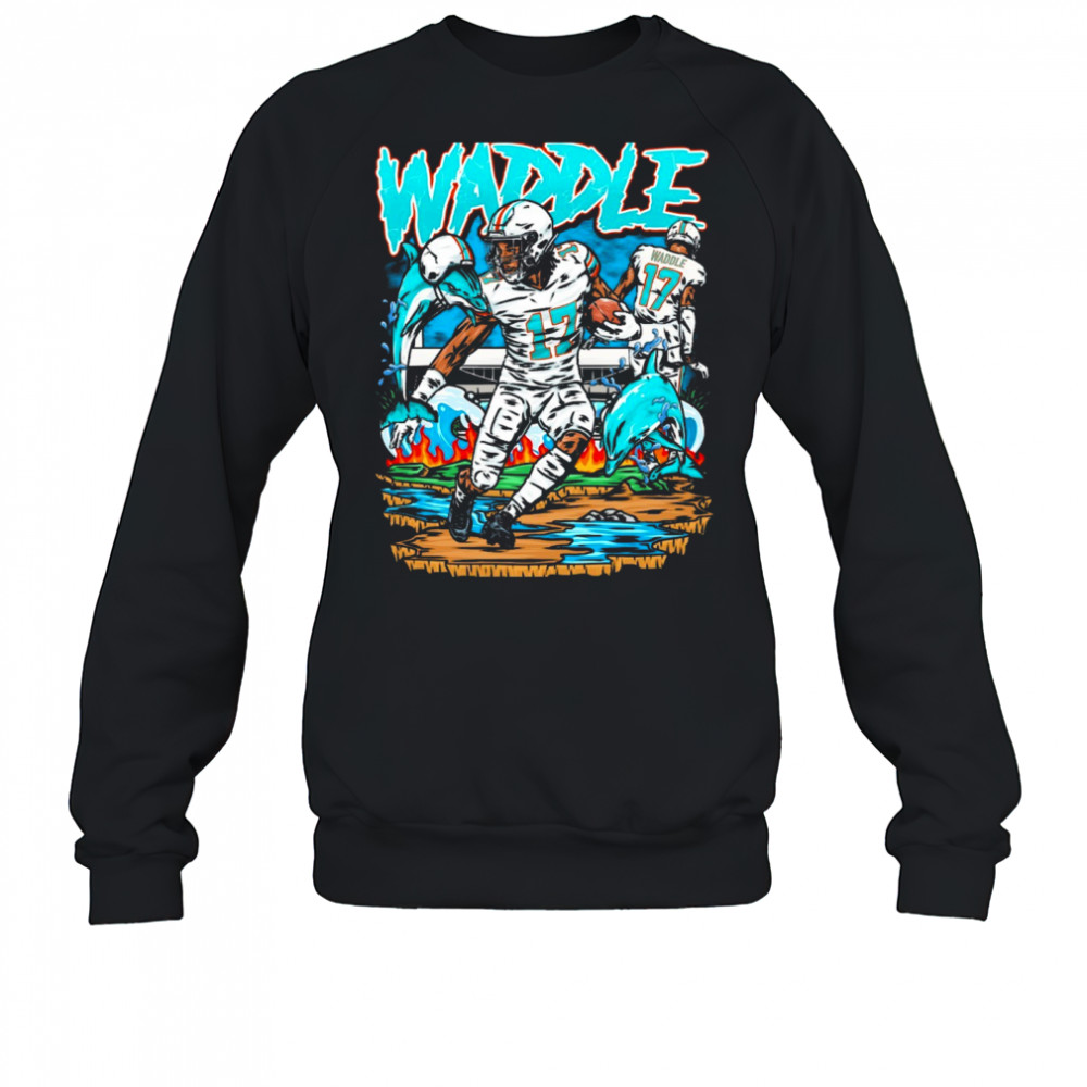 Jaylen Waddle Miami Dolphins NFL Planet Euphoria Art 2025 t-shirt Sweatshirt