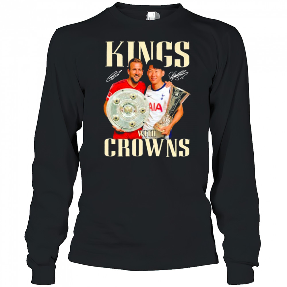 King With Crowns Son Heung Min x Harry Kane Signatures T shirts Long Sleeved