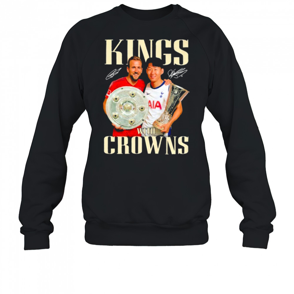 King With Crowns Son Heung Min x Harry Kane Signatures T shirts Sweatshirt