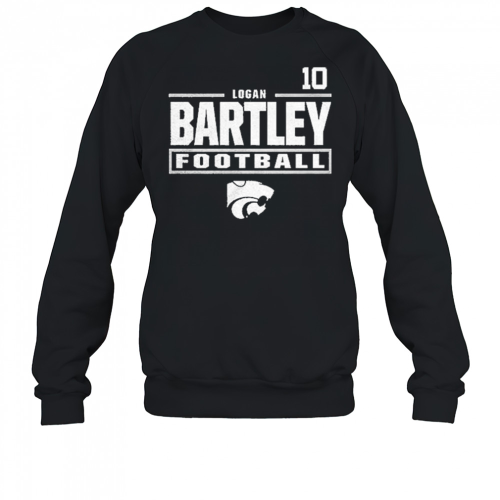 Logan Bartley Kansas State Wildcats Nil Stacked Box Player Special Shirt Sweatshirt