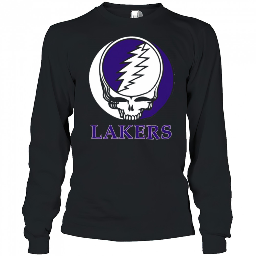 Los Angeles Lakers Grateful Dead logo shirt Long Sleeved