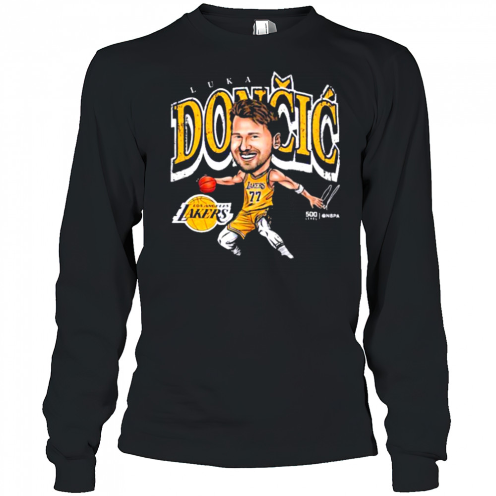 Luka Doncic Los Angeles Lakers Cartoon T shirts Long Sleeved