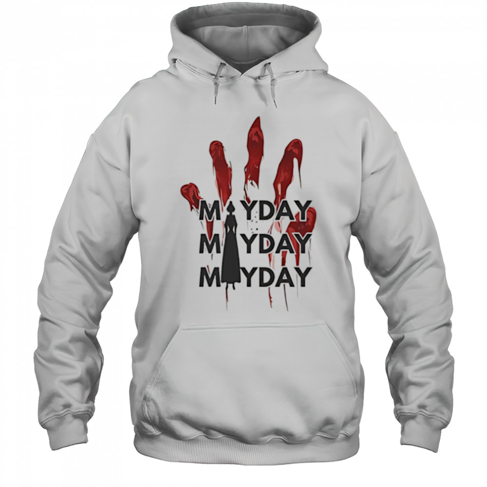 Mayday mayday mayday red handprint resist shirt Hoodie