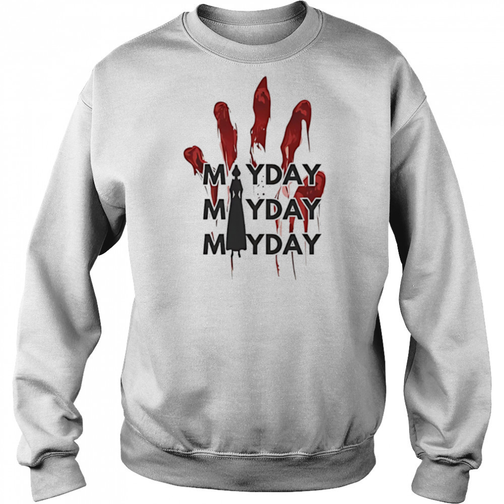 Mayday mayday mayday red handprint resist shirt Hoodie