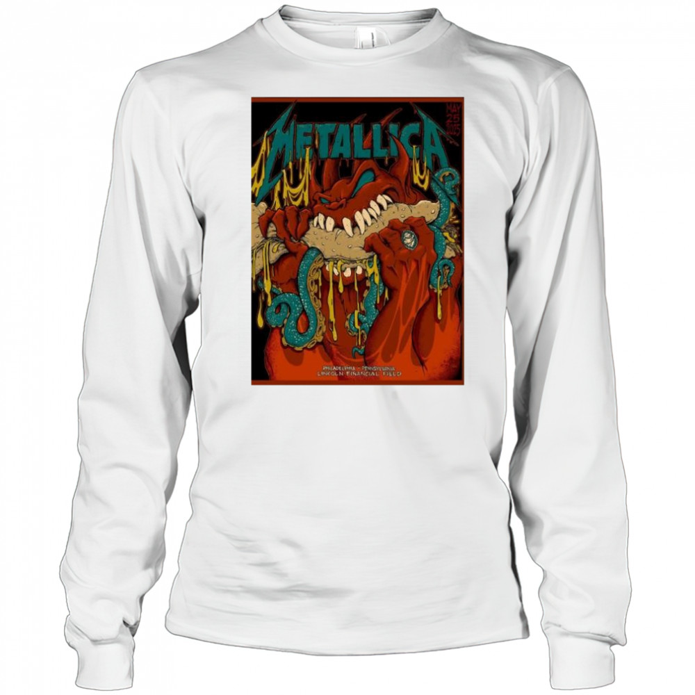 Metallica May 25 2025 Philadelphia Pennsylvania M72 Philly Night 2 At Lincoln Financial Field t-shirt Long Sleeved