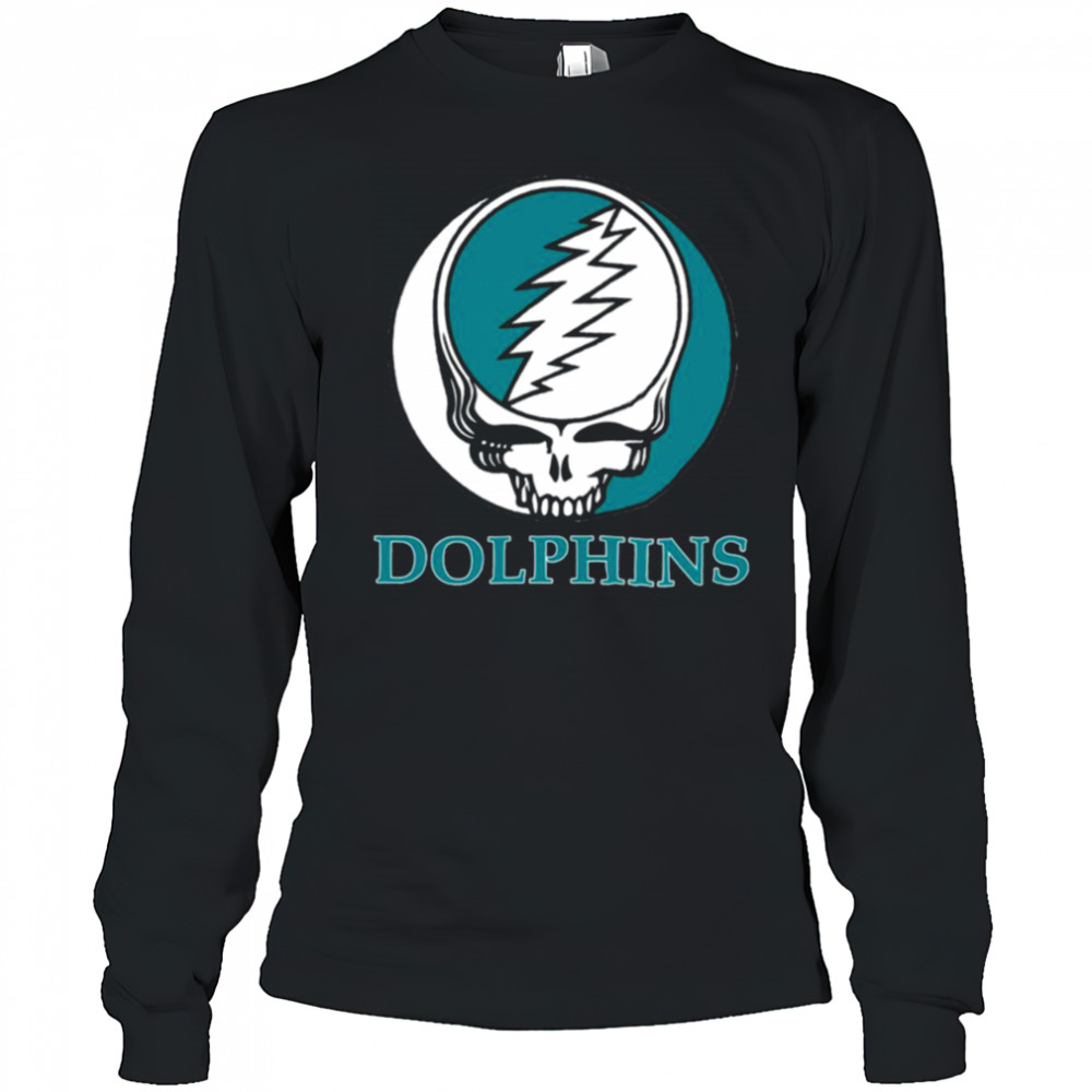 Miami Dolphins Grateful Dead logo shirt Long Sleeved