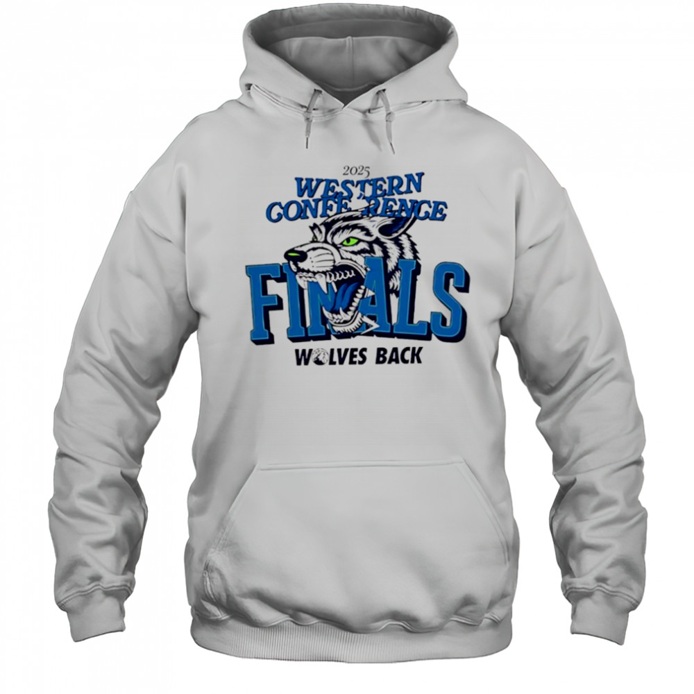 Minnesota Timberwolves 2025 Western Conference Finals Wolves back logo T shirt Hoodie