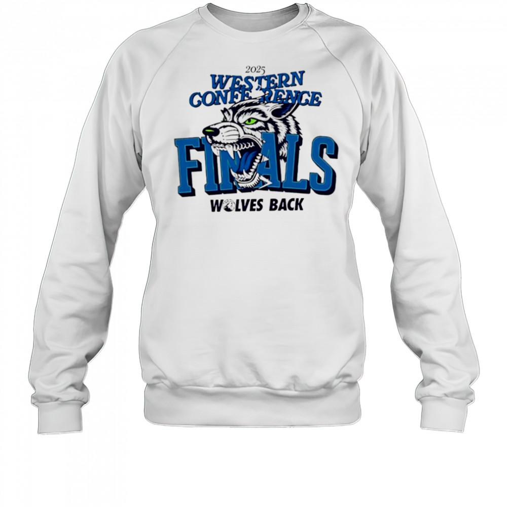 Minnesota Timberwolves 2025 Western Conference Finals Wolves back logo T shirt Sweatshirt